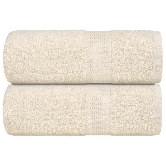 Waschhandtücher 2 Stück FROGN Creme 30x30 cm 100% Baumwolle