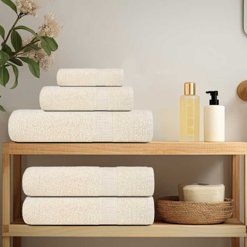 Waschhandtücher 2 Stück FROGN Creme 30x30 cm 100% Baumwolle