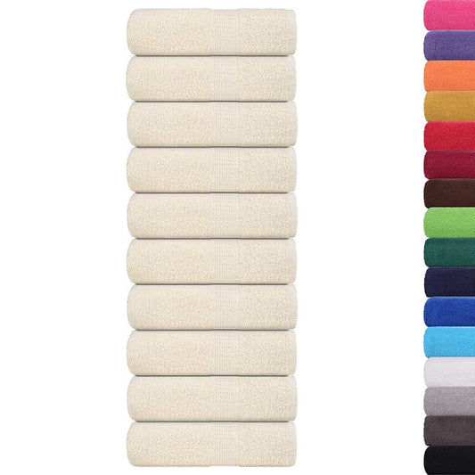 Waschhandtücher 10 Stück FROGN Creme 30x30 cm 100% Baumwolle