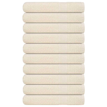 Saunatücher 10 Stk. Creme 80x200 cm 360 g/m² 100% Baumwolle