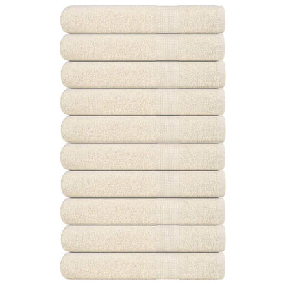 Handtücher 10 Stk. Creme 100x200 cm 360 g/m² 100% Baumwolle