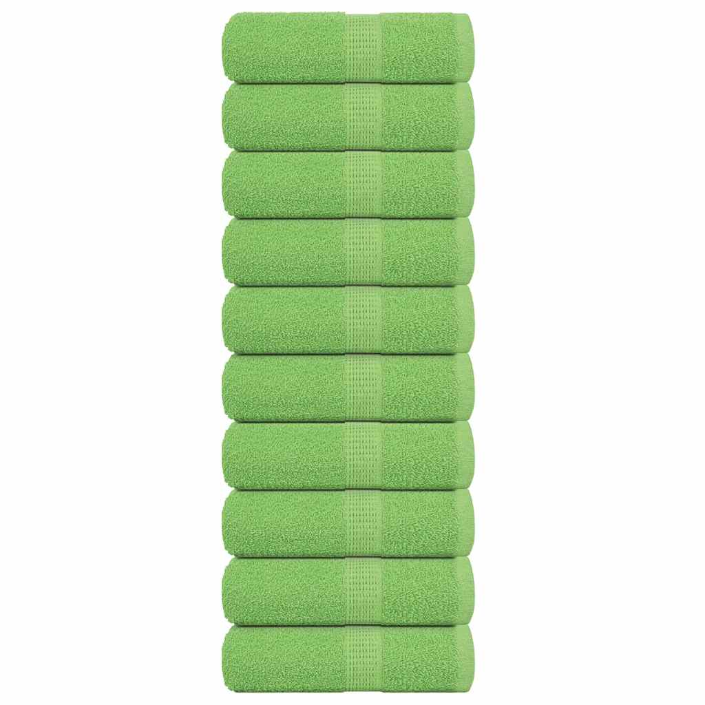 Waschhandtücher 10 Stück FROGN Apfelgrün 30x30 cm 100% Baumwolle