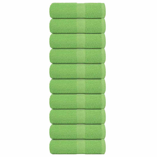 Waschhandtücher 10 Stück FROGN Apfelgrün 30x30 cm 100% Baumwolle