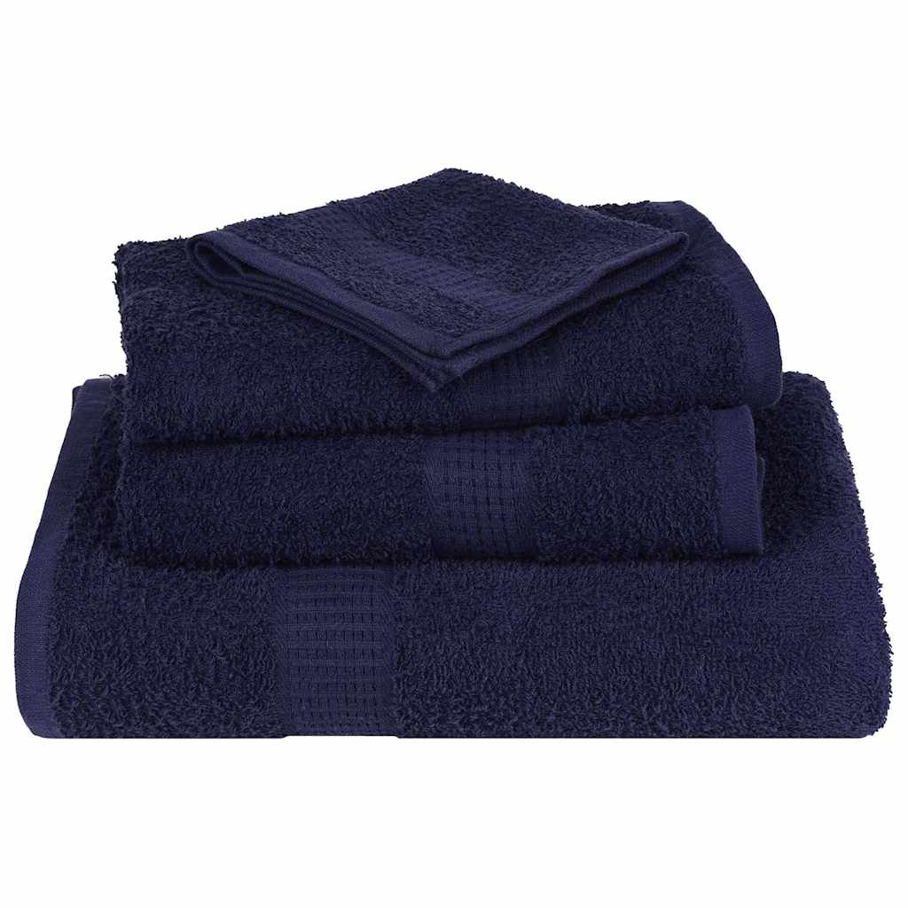 8-tlg. Handtuch-Set Marineblau 360 g/m² 100% Baumwolle
