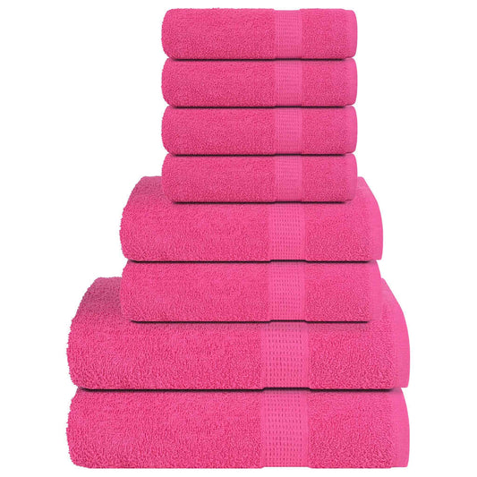 8-tlg. Handtuch-Set Rosa 360 g/m² 100% Baumwolle