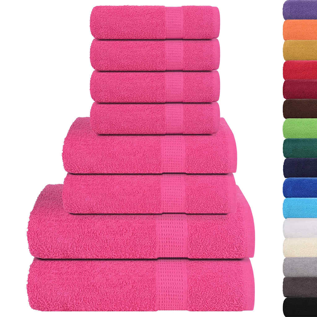 8-tlg. Handtuch-Set Rosa 360 g/m² 100% Baumwolle