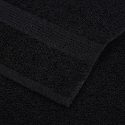 12-tlg. Handtuch-Set Schwarz 360 g/m² 100% Baumwolle
