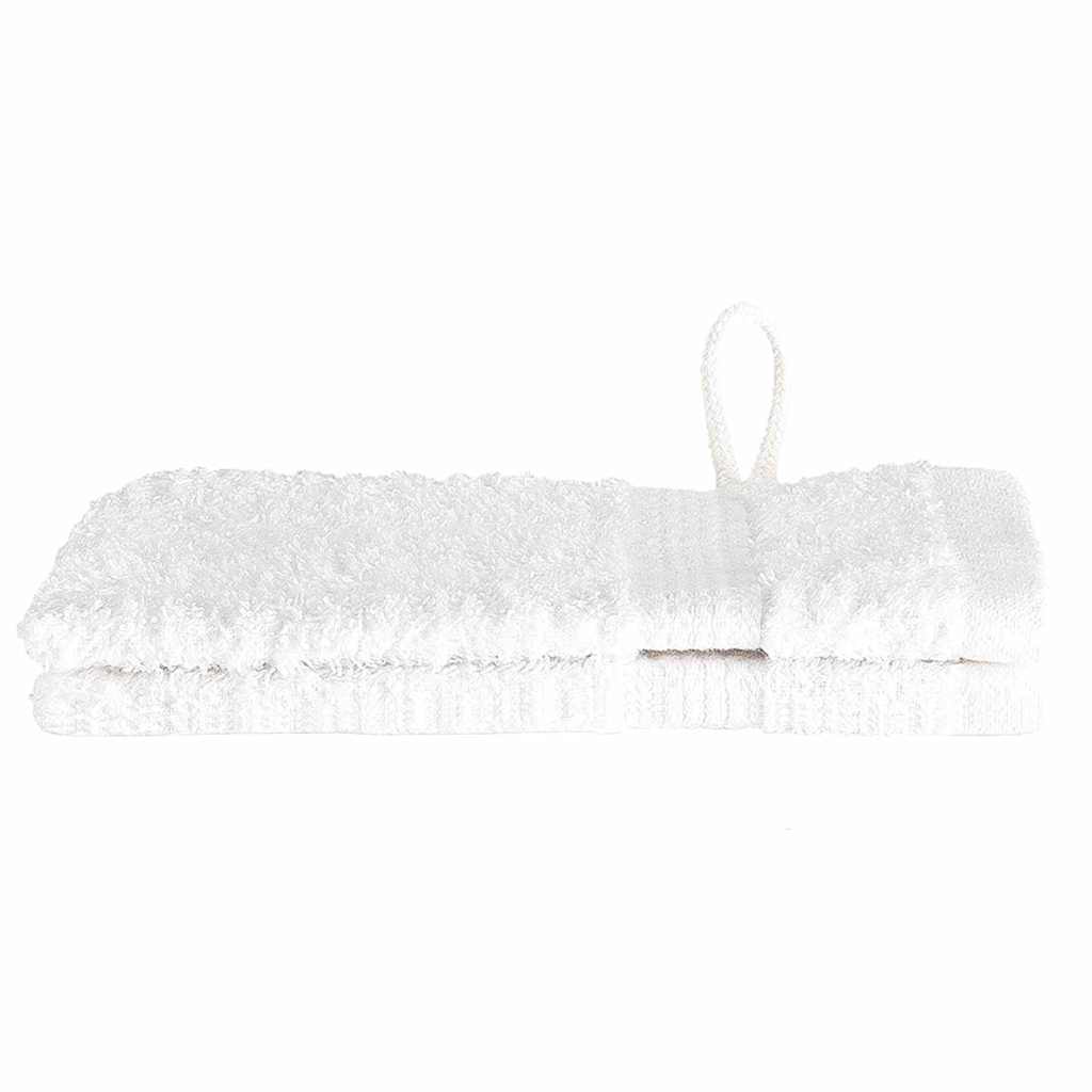 Waschlappen 2 pcs Weiß Baumwolle