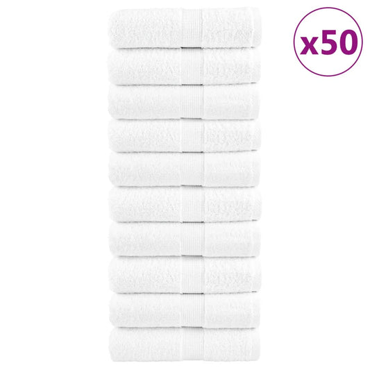Premium-Waschlappen SOLUND 50 Stk Weiß 15x21cm 600 g/m²