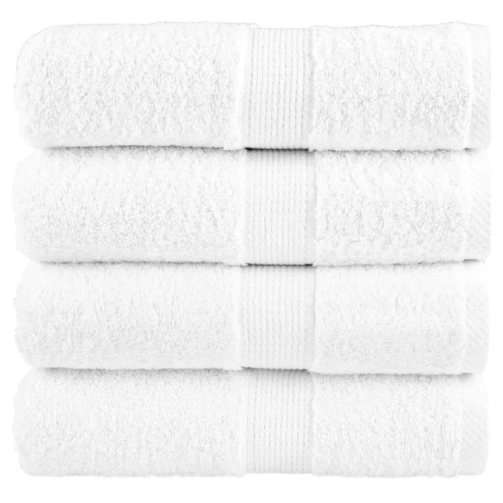 Premium Waschhandtücher SOLUND 4er-Set Weiß 30x30cm 600gsm