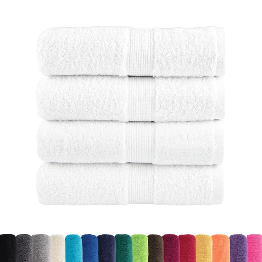 Premium Waschhandtücher SOLUND 4er-Set Weiß 30x30cm 600gsm