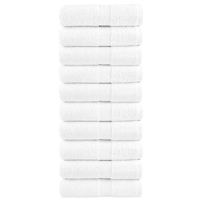 Premium Waschhandtücher SOLUND 10 Stück Weiß 30x30cm 600gsm