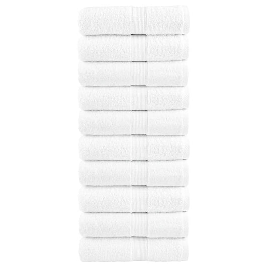 Premium Waschhandtücher SOLUND 10 Stück Weiß 30x30cm 600gsm