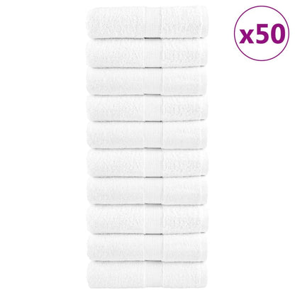 Premium Waschhandtücher SOLUND 50 Stück Weiß 30x30cm 600gsm