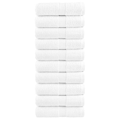 Premium-Gästetücher SOLUND 10 Stk. Weiß 30x50cm 600 g/m²
