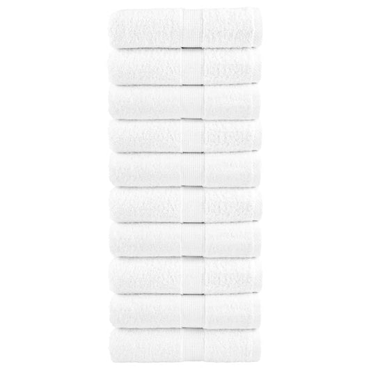Premium-Gästetücher SOLUND 10 Stk. Weiß 30x50cm 600 g/m²