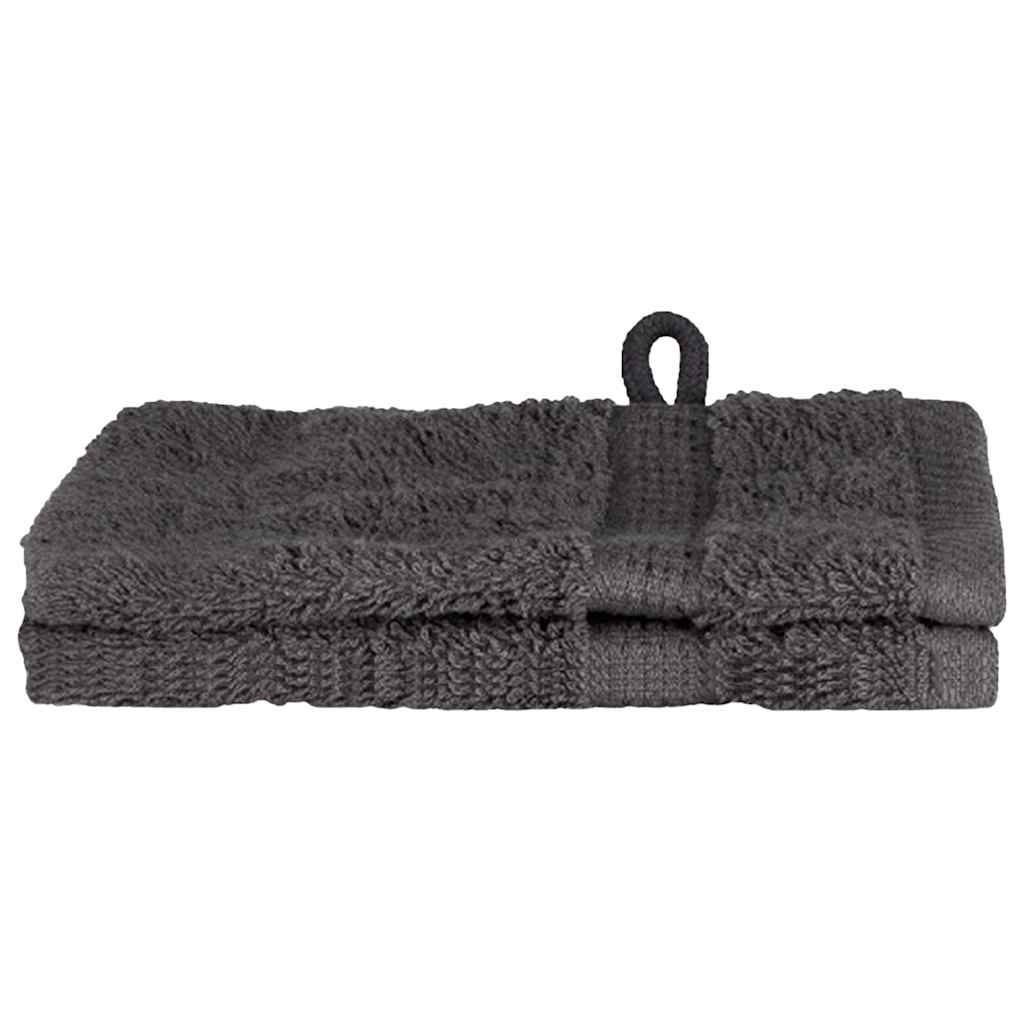 Waschlappen 2 pcs Anthrazit Baumwolle