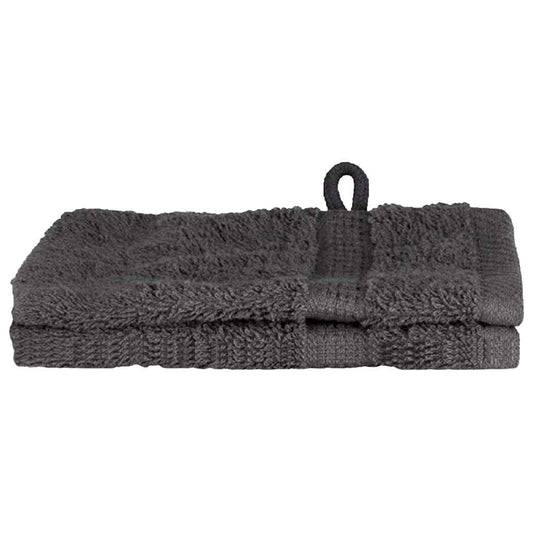 Waschlappen 2 pcs Anthrazit Baumwolle