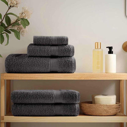 Waschlappen 4 pcs Anthrazit Baumwolle