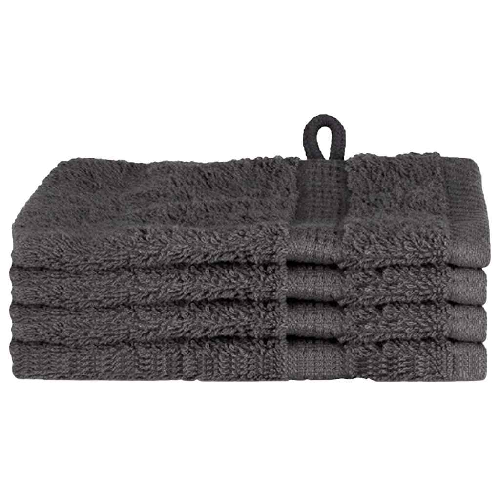 Waschlappen 4 pcs Anthrazit Baumwolle