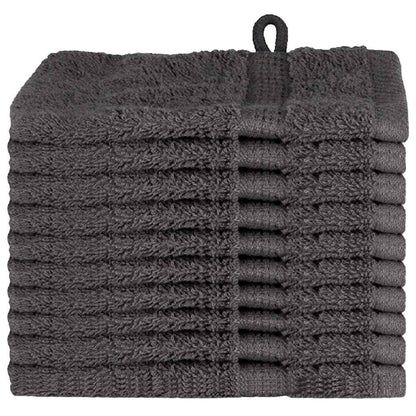 Waschlappen 10 pcs Anthrazit Baumwolle