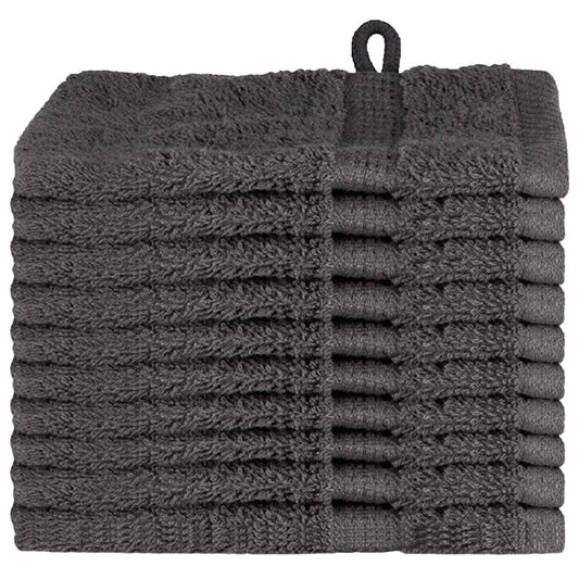 Waschlappen 10 pcs Anthrazit Baumwolle