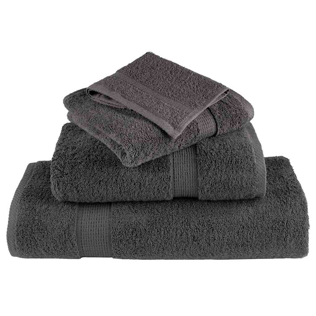 Waschlappen 10 pcs Anthrazit Baumwolle