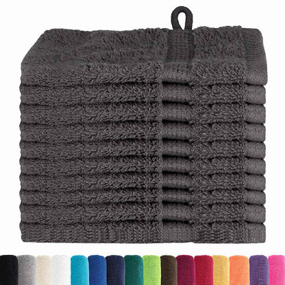Waschlappen 10 pcs Anthrazit Baumwolle
