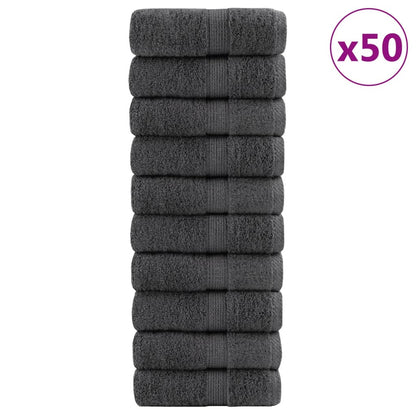 Premium-Waschlappen SOLUND 50 Stk Anthrazit 15x21 cm 600 g/m²