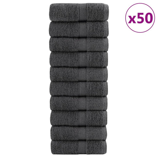 Premium-Waschlappen SOLUND 50 Stk Anthrazit 15x21 cm 600 g/m²