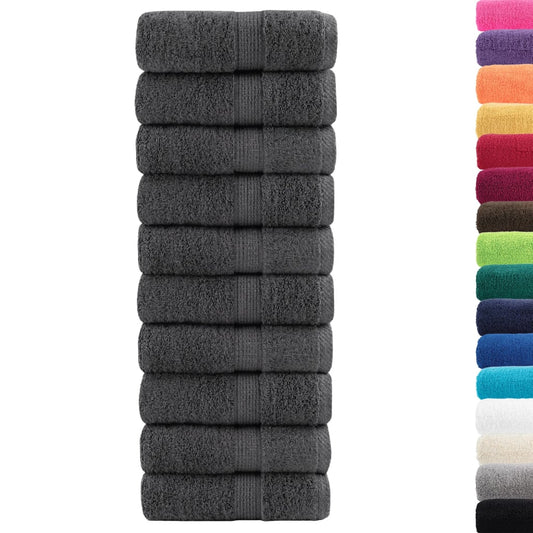 Premium-Waschlappen SOLUND 50 Stk Anthrazit 15x21 cm 600 g/m²