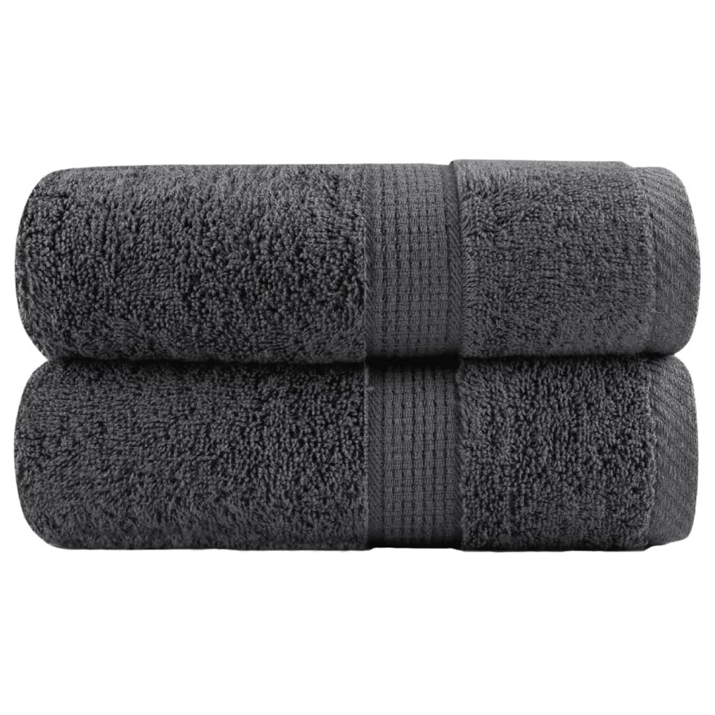 Premium Waschhandtücher SOLUND 2 Stück Anthrazit 30x30cm 600gsm