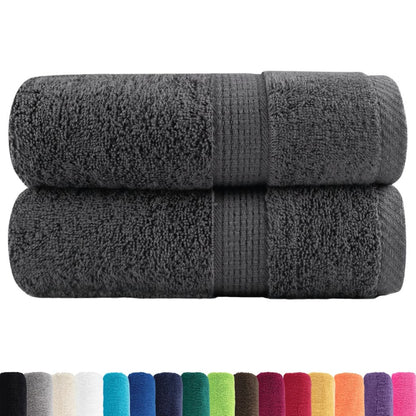 Premium Waschhandtücher SOLUND 2 Stück Anthrazit 30x30cm 600gsm