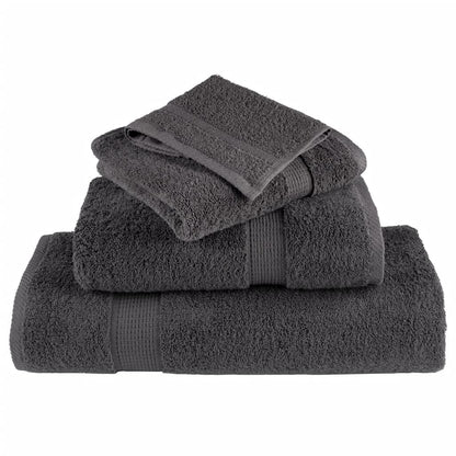 Premium Waschhandtücher SOLUND 2 Stück Anthrazit 30x30cm 600gsm