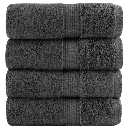 Premium Waschhandtücher SOLUND 4er-Set Anthrazit 30x30cm 600gsm