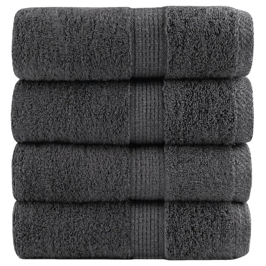 Premium Waschhandtücher SOLUND 4er-Set Anthrazit 30x30cm 600gsm