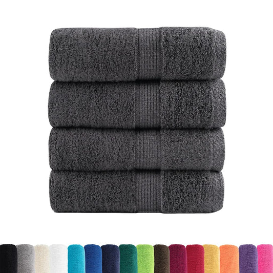 Premium Waschhandtücher SOLUND 4er-Set Anthrazit 30x30cm 600gsm