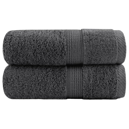 Premium-Gästetücher SOLUND 2 Stk. Anthrazit 30x50 cm 600 g/m²