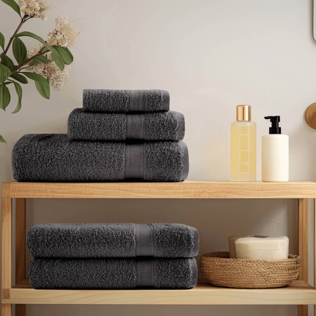 Premium-Gästetücher SOLUND 2 Stk. Anthrazit 30x50 cm 600 g/m²