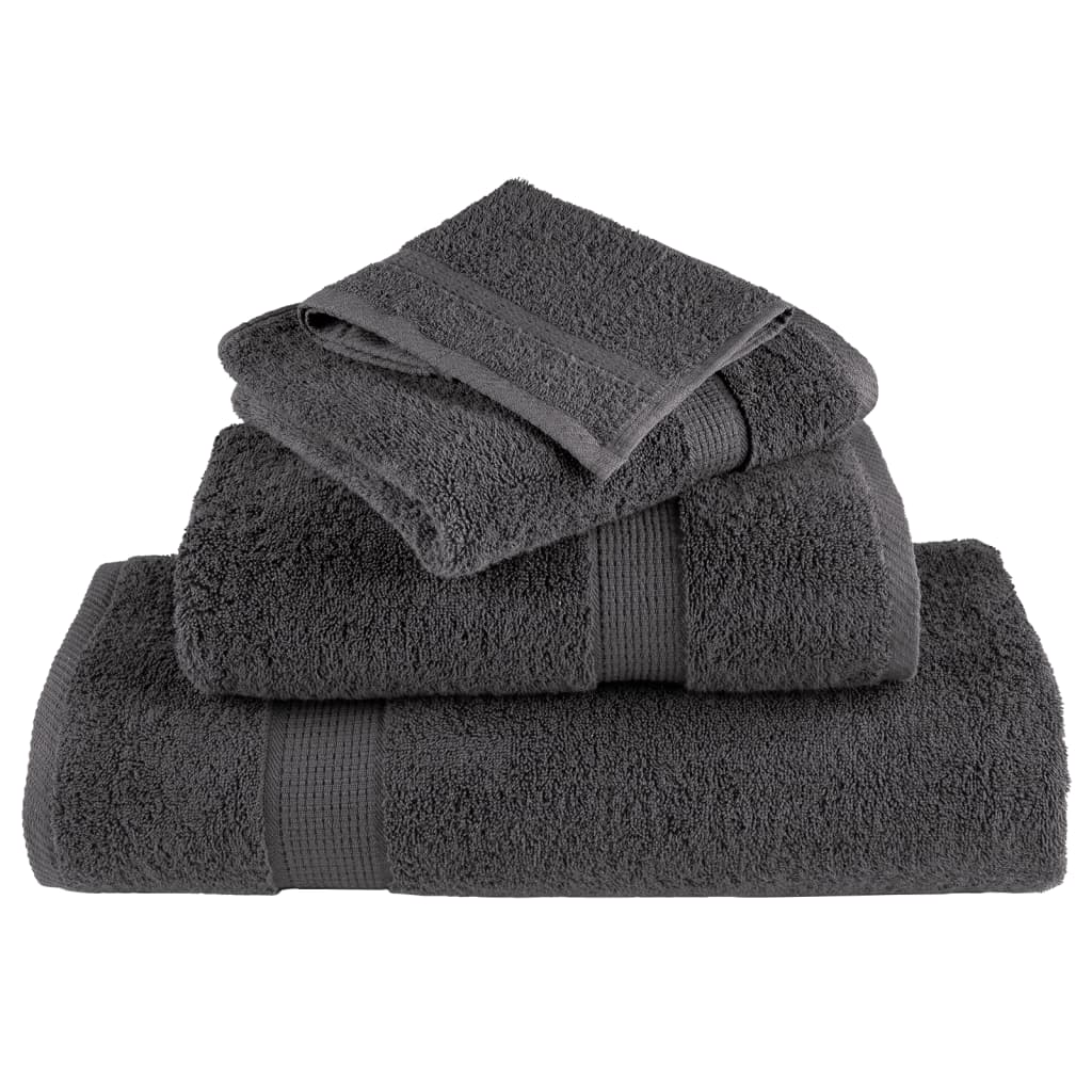 Premium-Gästetücher SOLUND 2 Stk. Anthrazit 30x50 cm 600 g/m²