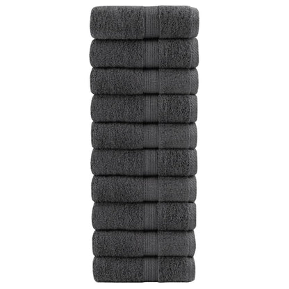 Premium-Gästetücher SOLUND 10 Stk. Anthrazit 30x50 cm 600 g/m²