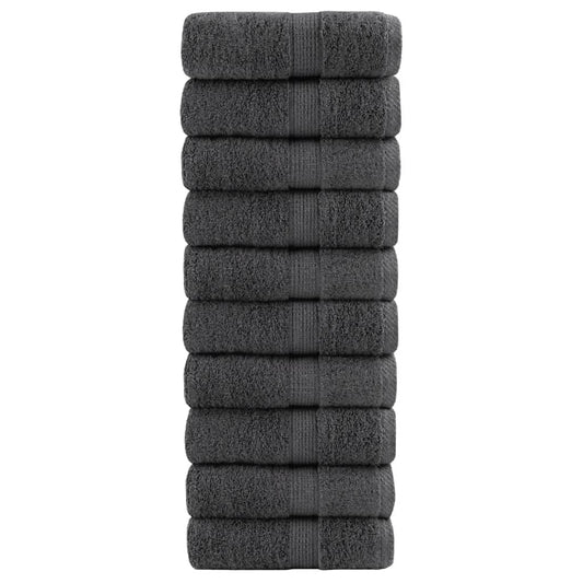 Premium-Gästetücher SOLUND 10 Stk. Anthrazit 30x50 cm 600 g/m²