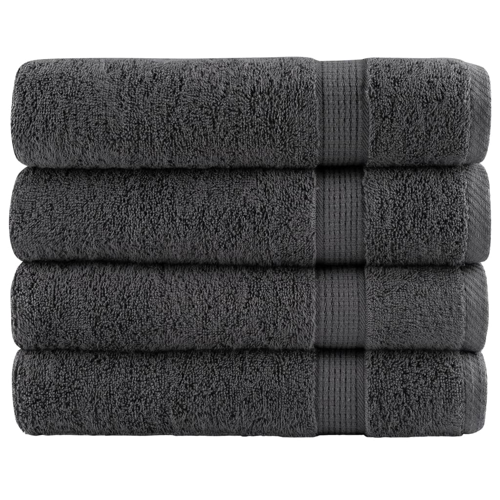 Premium-Handtücher SOLUND 4 Stk. Anthrazit 50x100 cm 600 g/m²