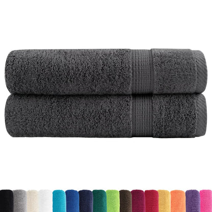 Premium-Duschtücher SOLUND 2 Stk. Anthrazit 70x140 cm 600 g/m²