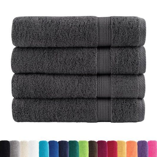 Premium-Duschtücher SOLUND 4 Stk. Anthrazit 70x140 cm 600 g/m²