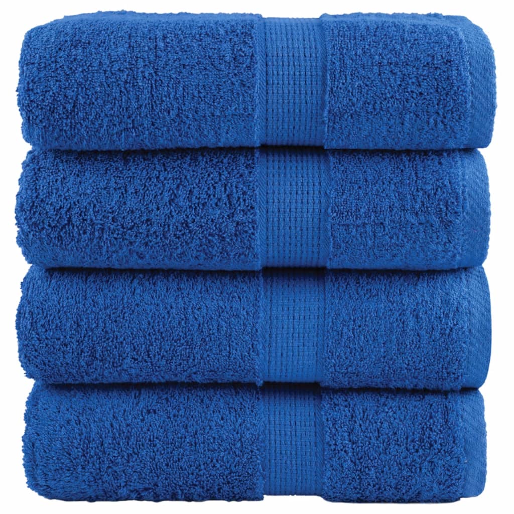 Premium Waschhandtücher SOLUND 4er-Set Blau 30x30cm 600gsm
