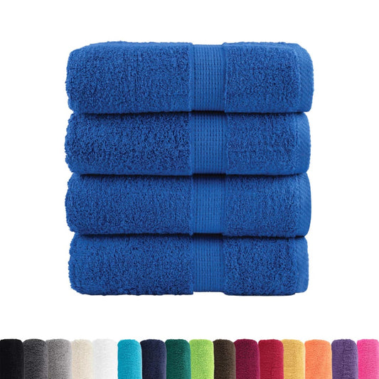 Premium Waschhandtücher SOLUND 4er-Set Blau 30x30cm 600gsm