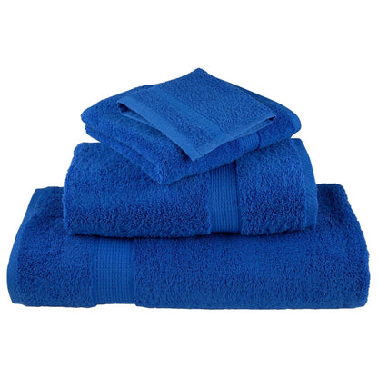 Premium Waschhandtücher SOLUND 4er-Set Blau 30x30cm 600gsm
