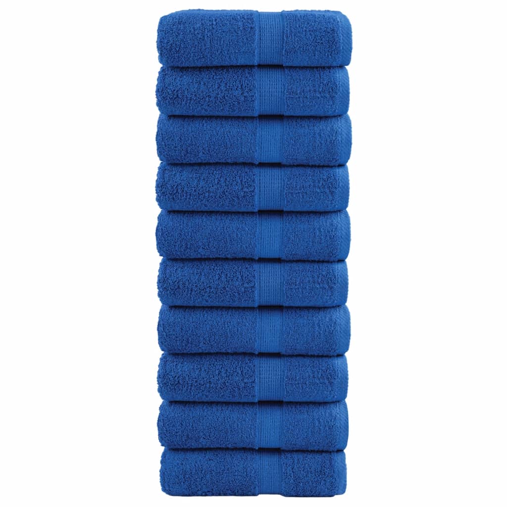 Premium Waschhandtücher SOLUND 10 Stück Blau 30x30cm 600gsm