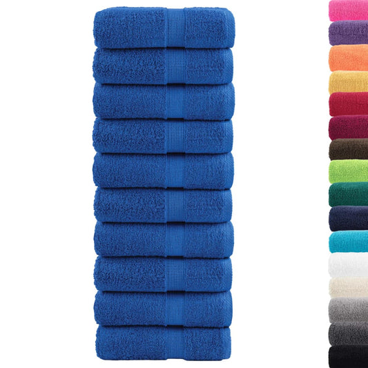 Premium Waschhandtücher SOLUND 10 Stück Blau 30x30cm 600gsm